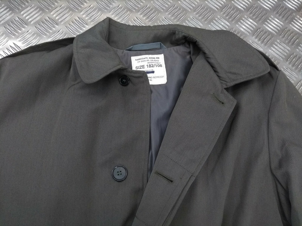 RM Raincoat Genuine Vintage British Marines Green Single Breasted - Asst Sizes