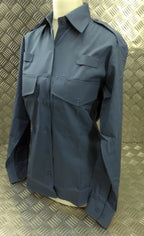 Woman's Working Shirt With Radio Loops Blue Grey & Ladyies Shirt NEW