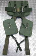 Vintage Army Issue Heavy-duty Backpack Belt Harness & Pouch Set Vinyl