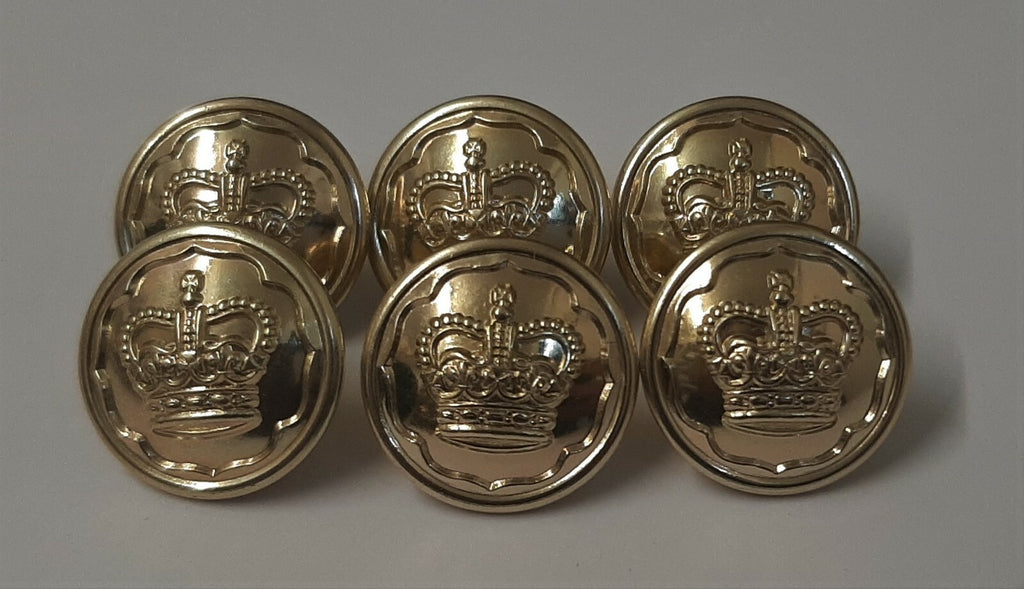 Genuine British Issue Royal Crown And Border Buttons 3 Pairs ASBT294