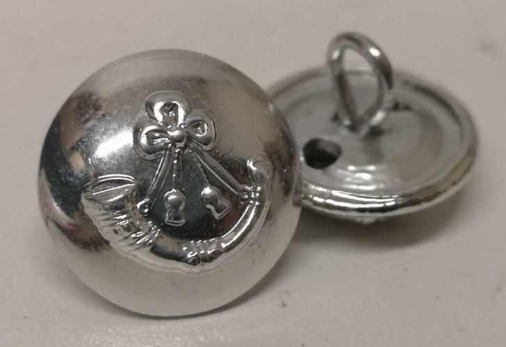 Light Infantry insignia Buttons Chrome / Silver 22L x2