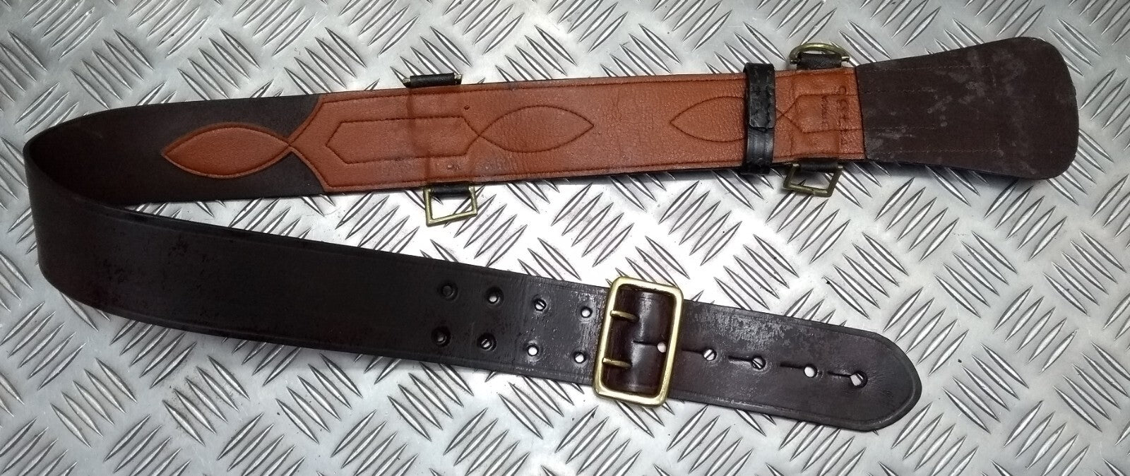 Sam Browne Belt Brown No Cross Strap British & Size 2