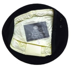 Navy Blue Beret Goldings Officers' Pattern Wool / Silky Lining & Petersham Trim