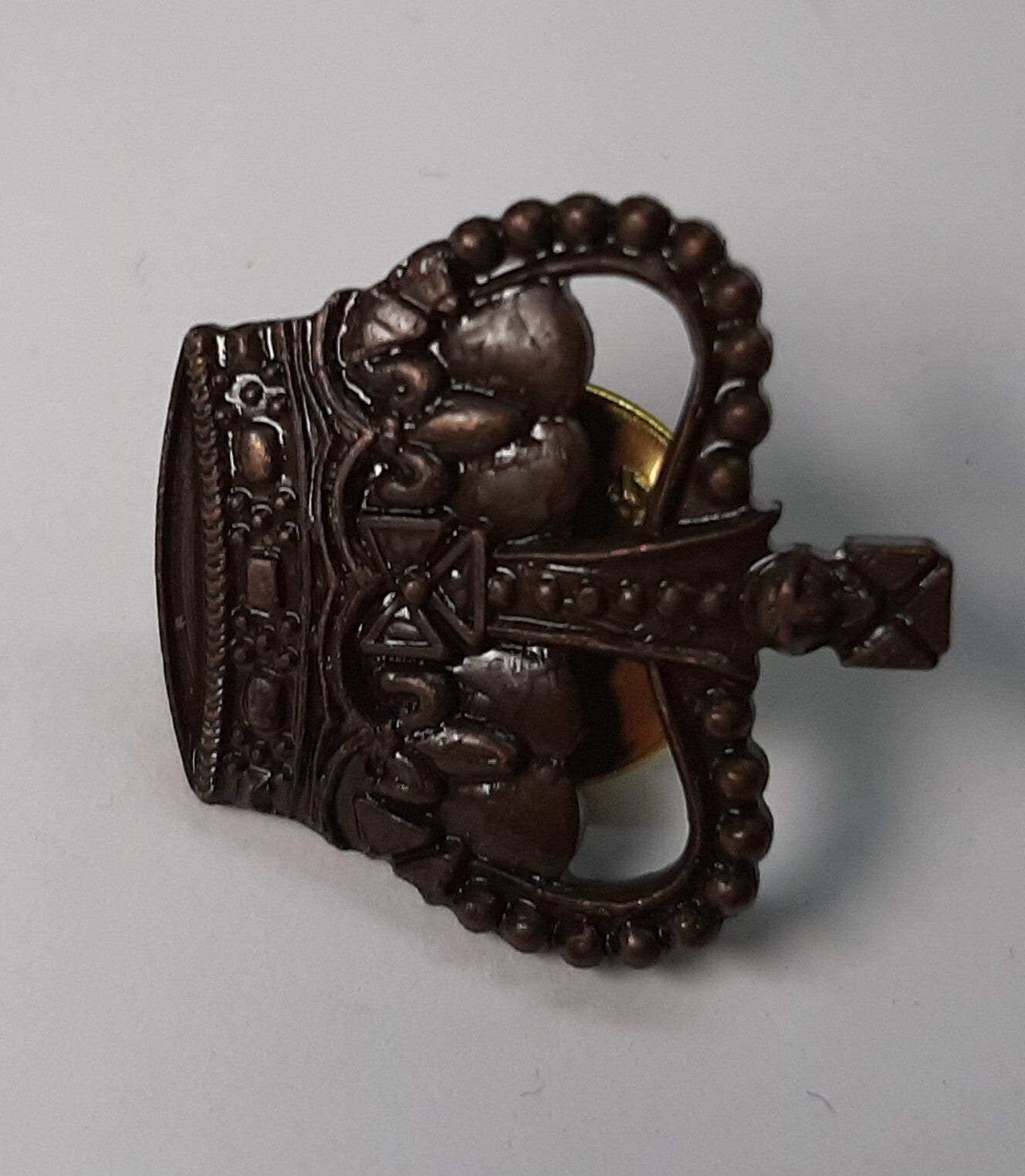 Bronze Crown 5/8" Subdued Officers Rank Crown Snap Pin X1
