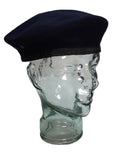 Officers Pattern Beret Dark / Navy Blue With Petersham Rim & Eyelets Assorted