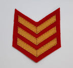 RM Mess Kit Badge British Royal Marines Sergeant Rank Chevron 3 Bars Braided