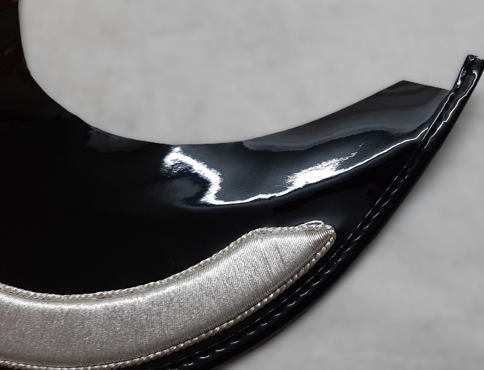 Group Manager Peak British Silver Bar Visor for Dress Hat Large NEW
