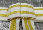 Genuine British Made Senior Officers Ceremonial Gold Braided White Waist Sash