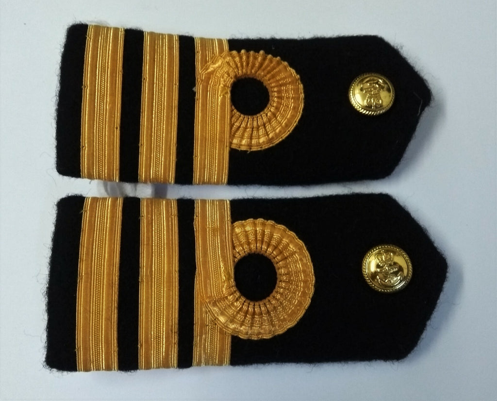 British Naval Issue Commander Gold Wire Officer Rank Shoulder Boards LFS19XX