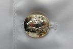 British White Mans Stewards Jacket Buttoned RAF Royal Air Force White w Royal Blue Piping