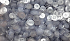10 Vintage Buttons 4 Hole For Dress Shirts Pearlesque Cool Blue 12.6mm NOS