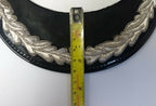 Genuine British Made Senior Officer Silver Mylar Braided Dress Cap Peak