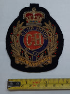 Royal Engineers Club House Blazer Badge Queen's Crown Hand Embroidered RE Patch