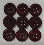Vintage Buttons 100 4 Hole Army Shirt Button Wine Burgundy Size 11.3mm NOS