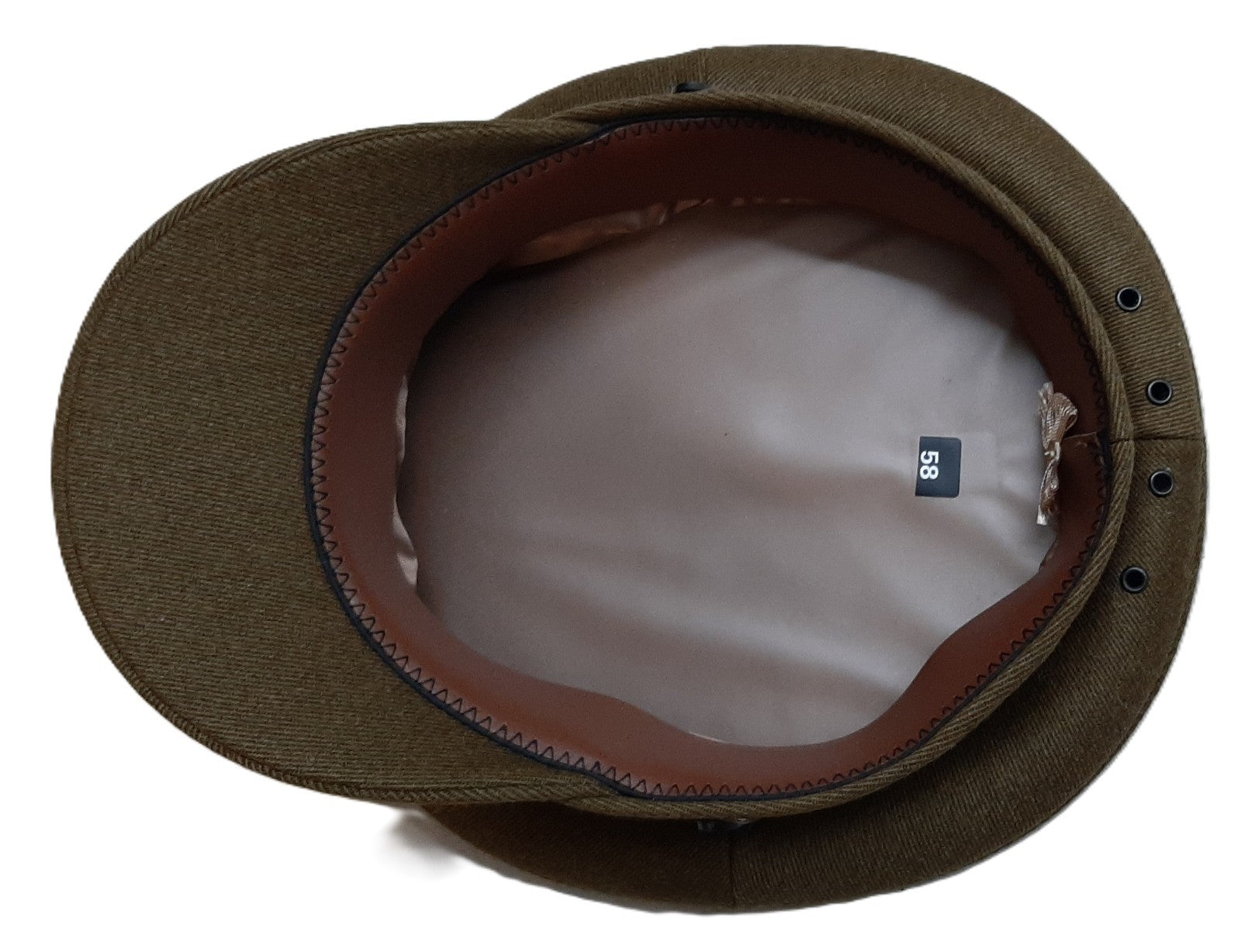 No2 Dress Hat Army Officer Uniform with Brown Chinstrap No Insignia Size 58cm