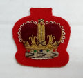 Warrant Officer Crown No1 WO 2 Scarlet British Army Hand Embroidered Arm Patch