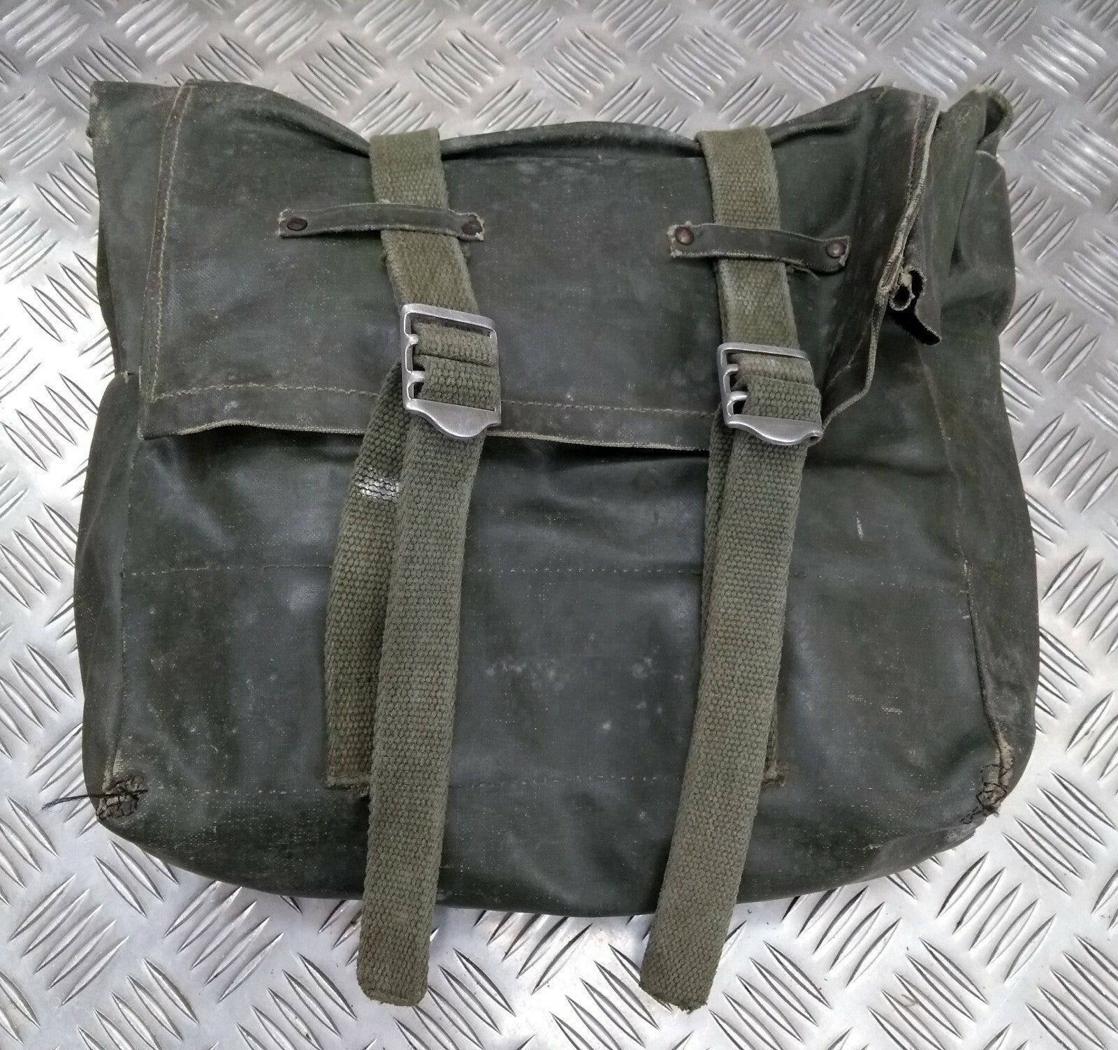 Genuine Vintage Army Webbing Set / Battle Pack Belt And Pouches Heavy PVC G2