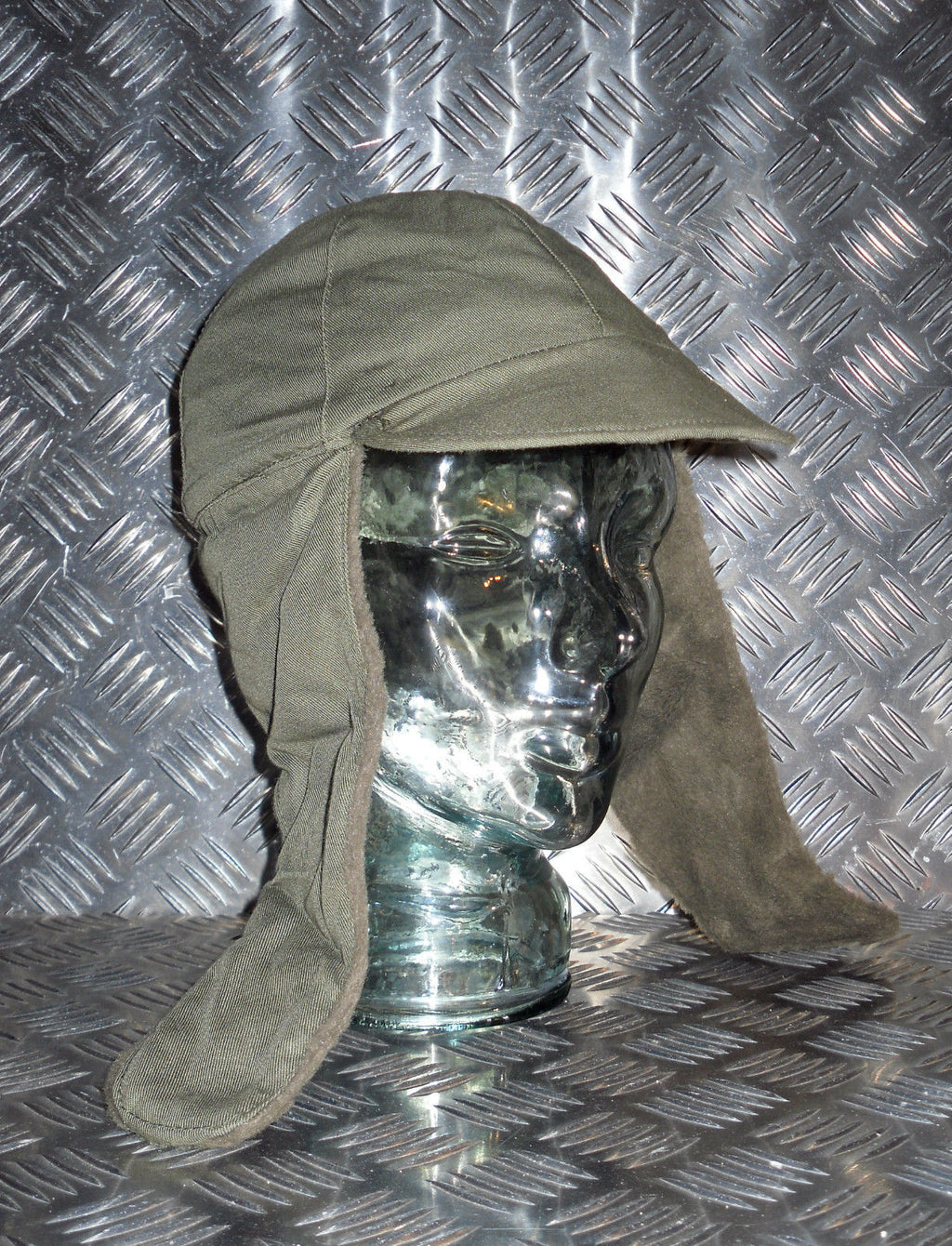 Genuine Dutch Army Green Dog Hat / Trapper Hat with Ear Warmers - All sizes NEW