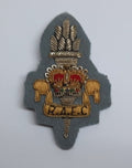 RAEC Hat Cap Badge Hand Embroidered Vintage R.A.E.C New Old Stock