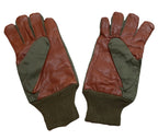 Aircrew Gloves RAF Royal Air Force & British Army 1980s Pattern Leather Palm Cotton Lined NOS