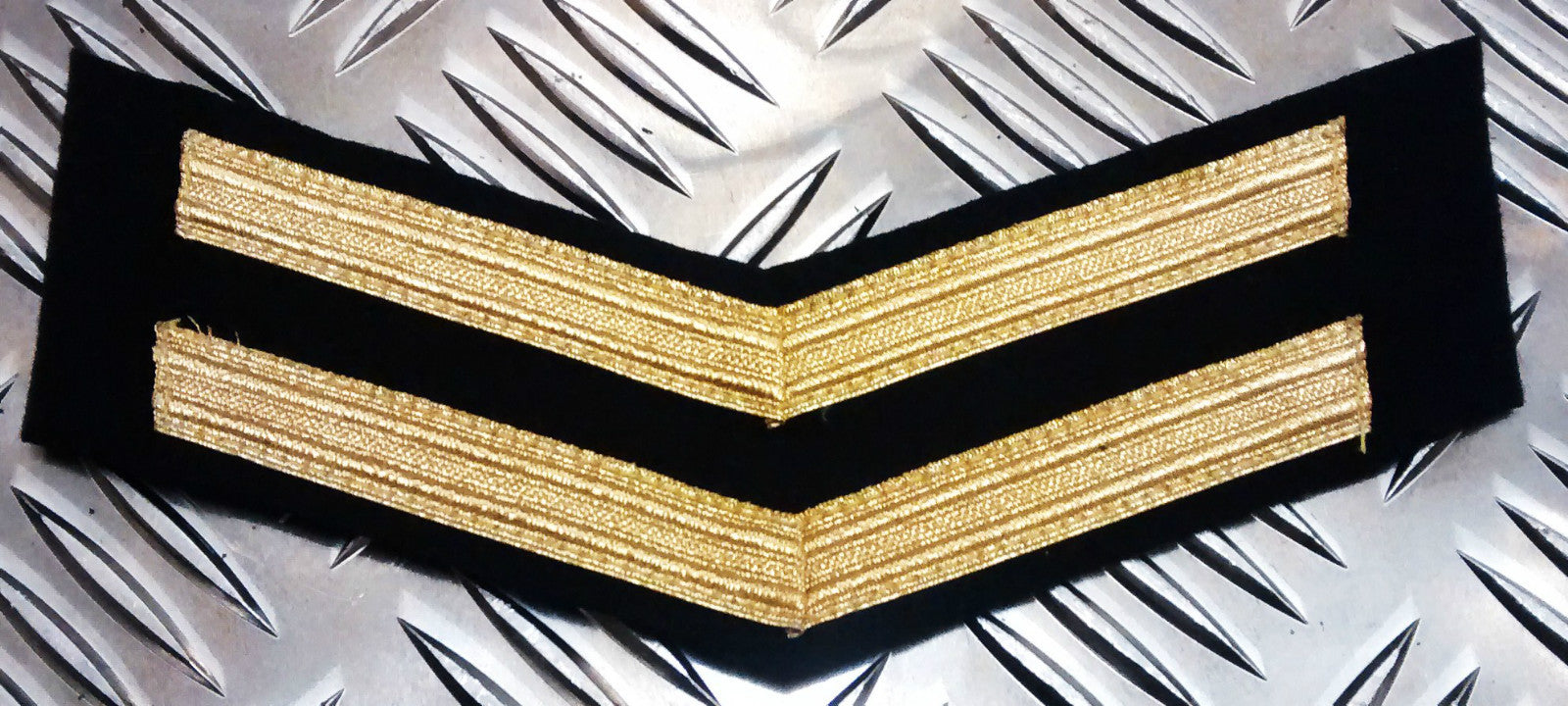 Genuine British Naval Royal Navy RN Gold Chevrons Patch badge - Brand New