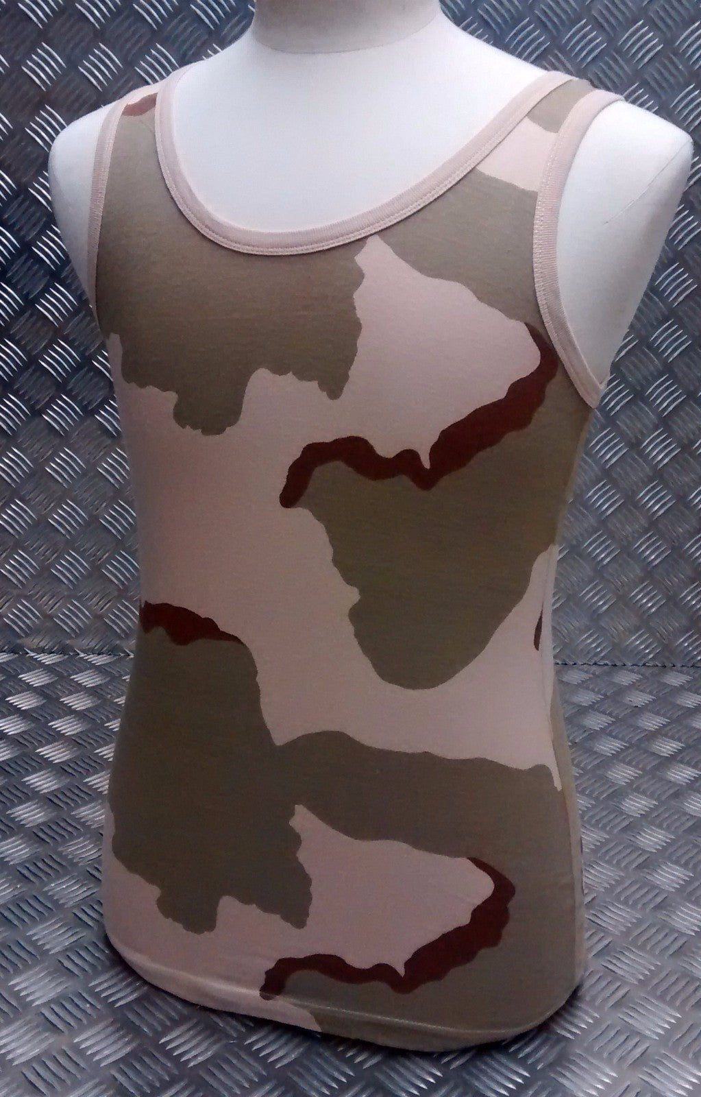 100% Cotton US Tri Desert Camo Sleeveless Vest Singlet Tank Top All Sizes