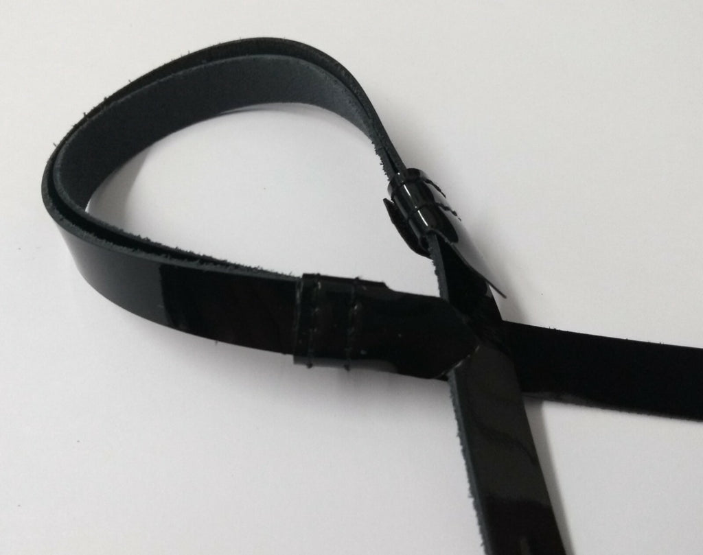 Dress Hat 9.6mm Adjustable Patent Leather Chin Strap