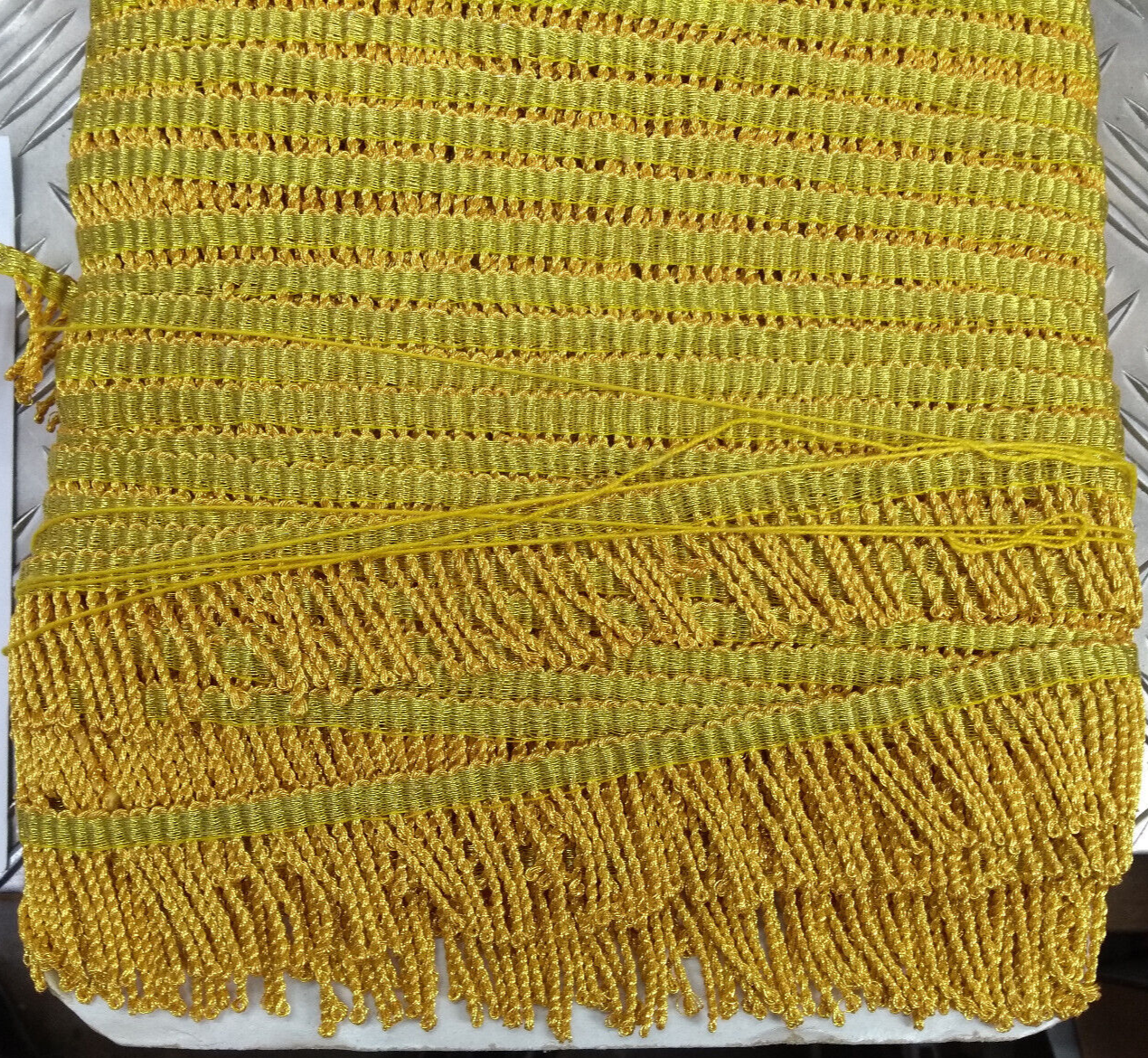 Gold Mylar Thread Fringe For Epaulettes 45mm Drop NEW