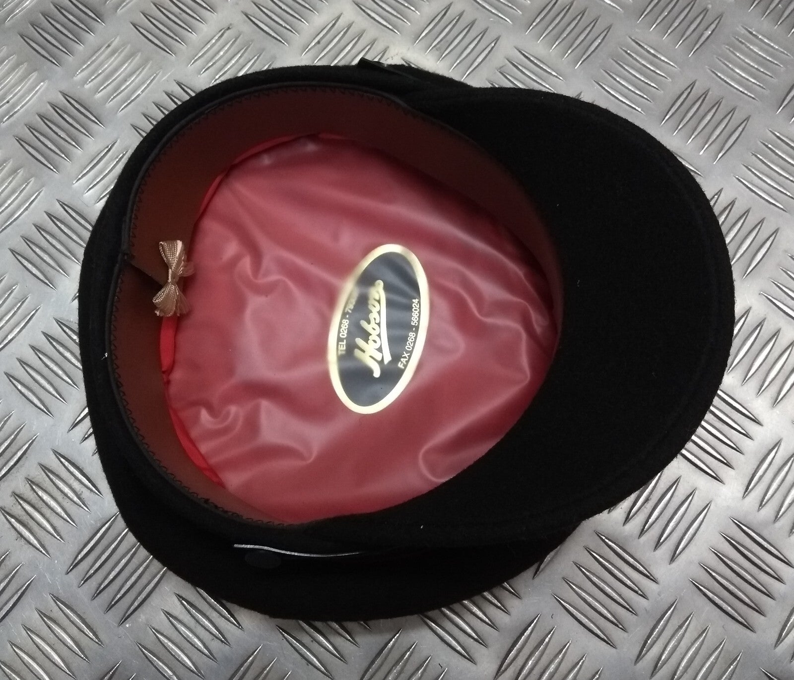 Uniform Dress Cap Black with Red Piping Chinstrap & Buttons Visor Cap 57cm