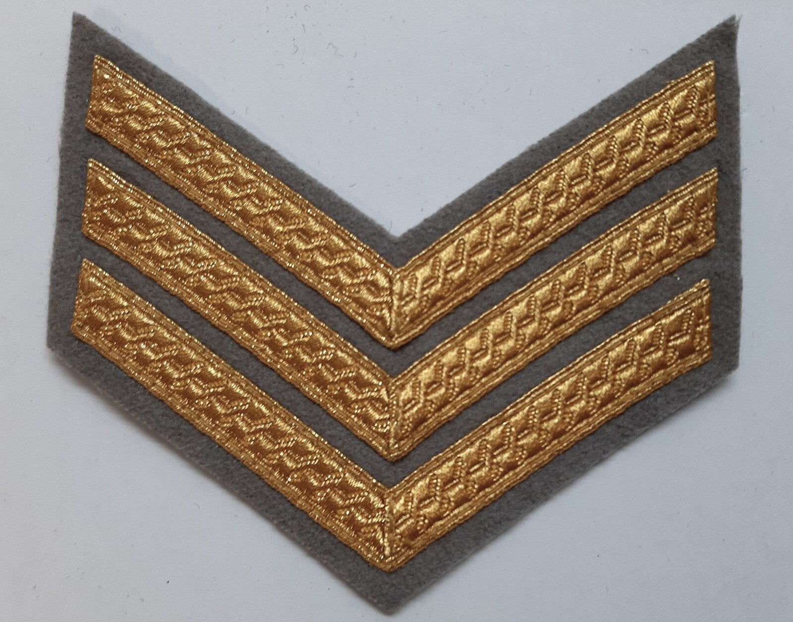 Mess Kit Chevrons Sergeant 3 Gold Bar Grebe Grey British Army Old Pattern SGT