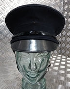 Black Dress Hat Genuine British Made Uniform Visor Cap - Assorted Sizes