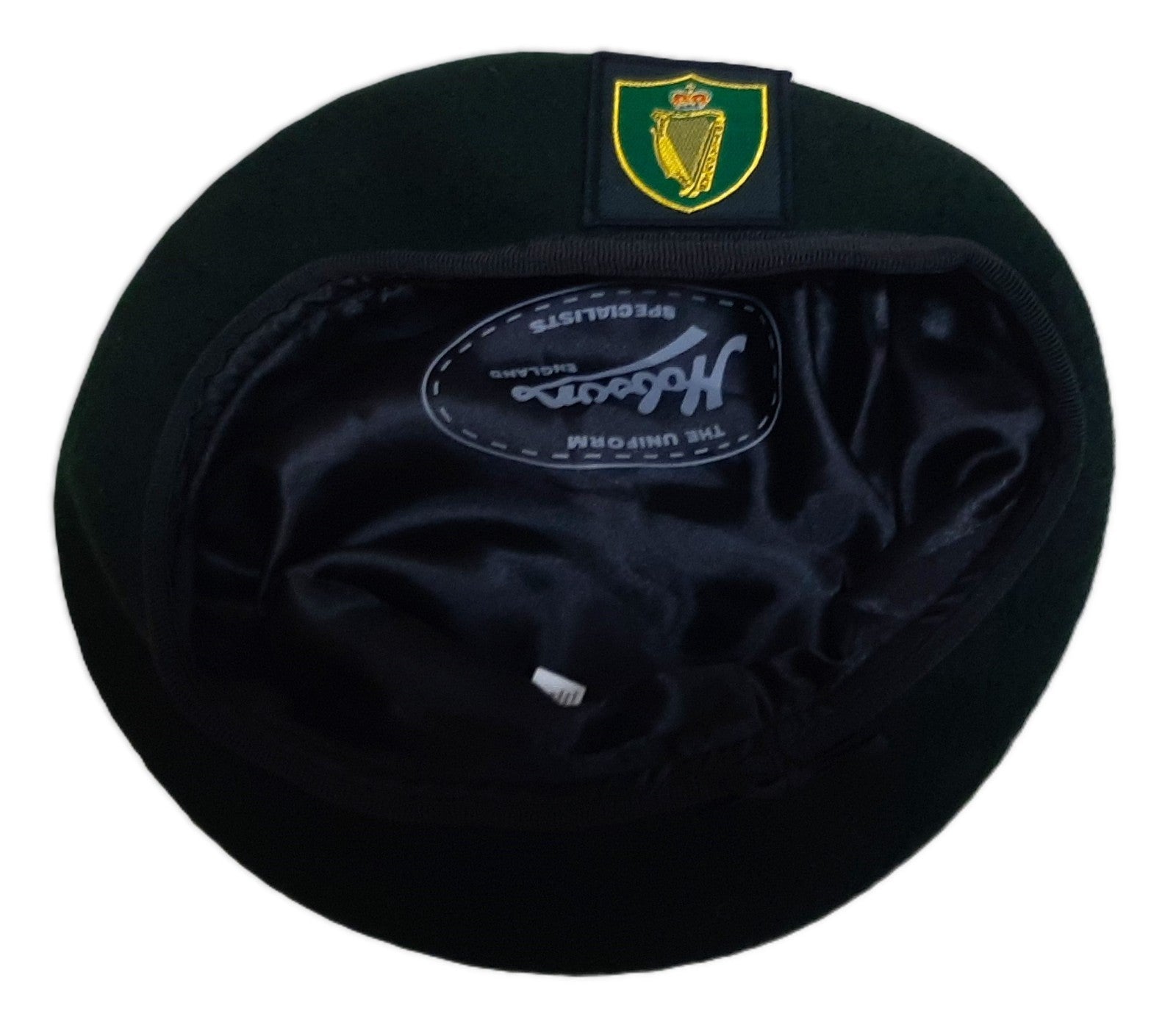 Irish Green Beret With Harp British Army HQ N.I Command Insignia Patch Size 7