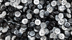 Buttons Vintage 4 Hole Shirt / Shank Anchors Pearlesque Old Silver 10.5mm 100