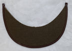 Army Dress Hat Replacement Peak Khaki Green Cloth with Brown PVC Edging NOS