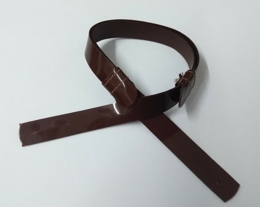 Genuine Issue Hi Sheen Brown 1/2" Dress Hat Adjustable Chinstrap