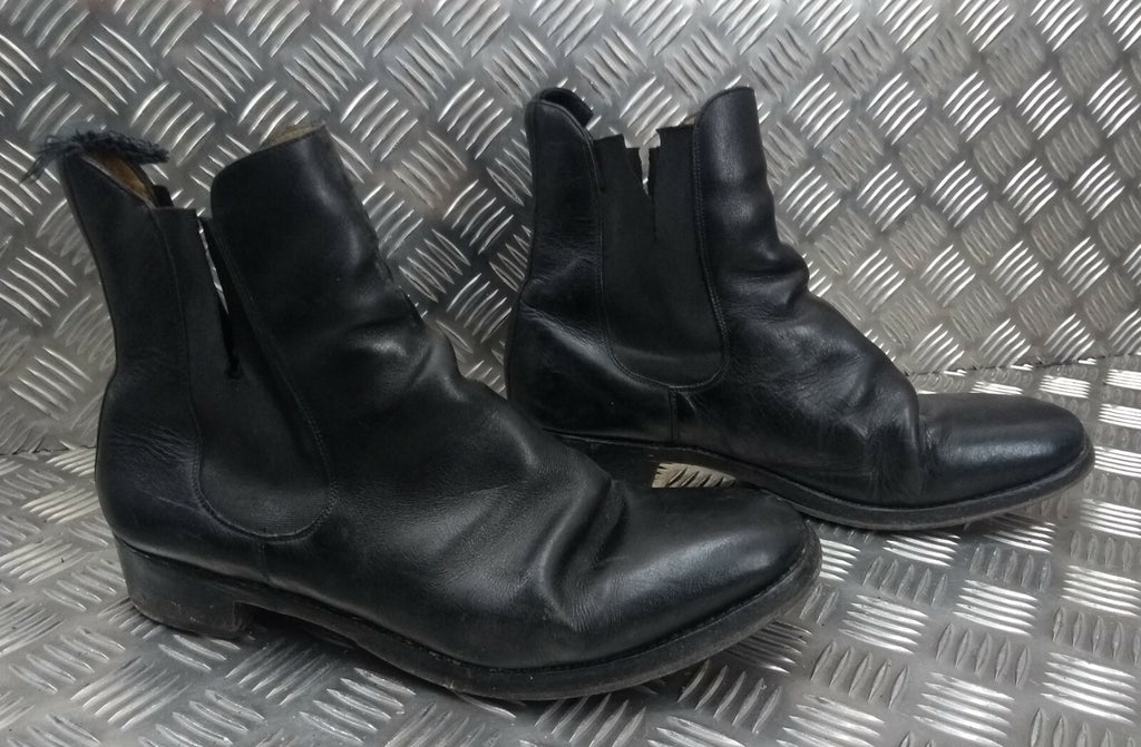 Genuine British Officers Chelsea Boots Black Leather Ceremonial Faulty