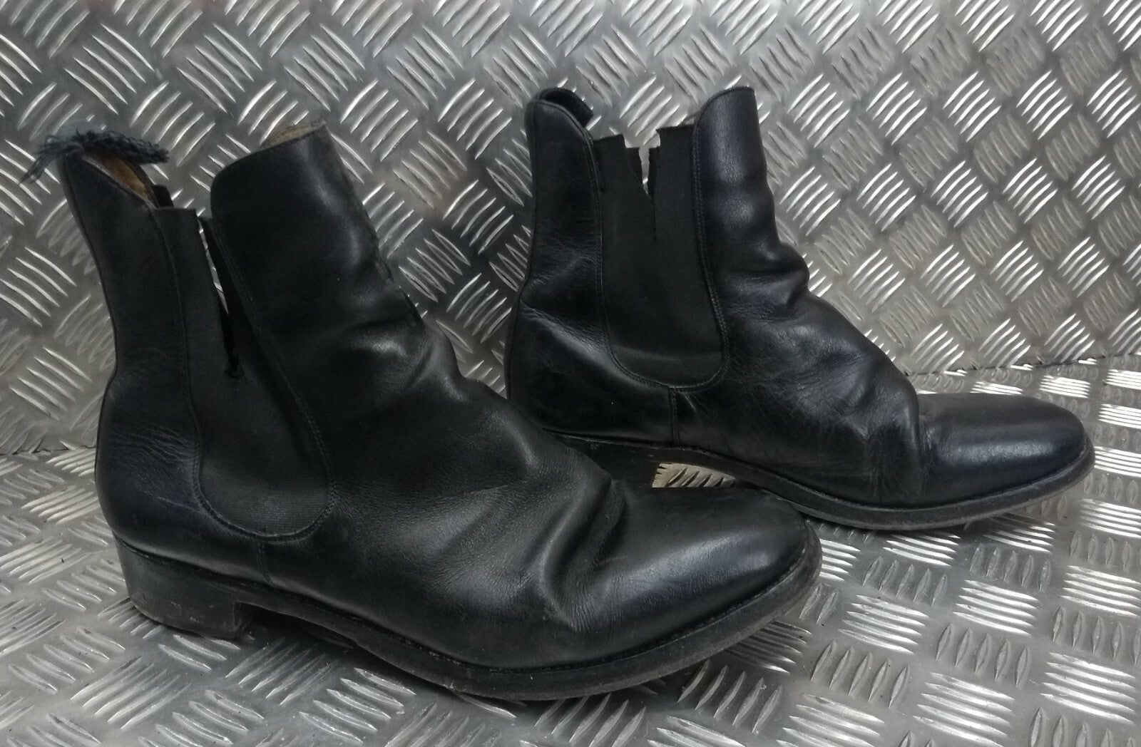 Genuine British Officers Chelsea Boots Black Leather Ceremonial Faulty