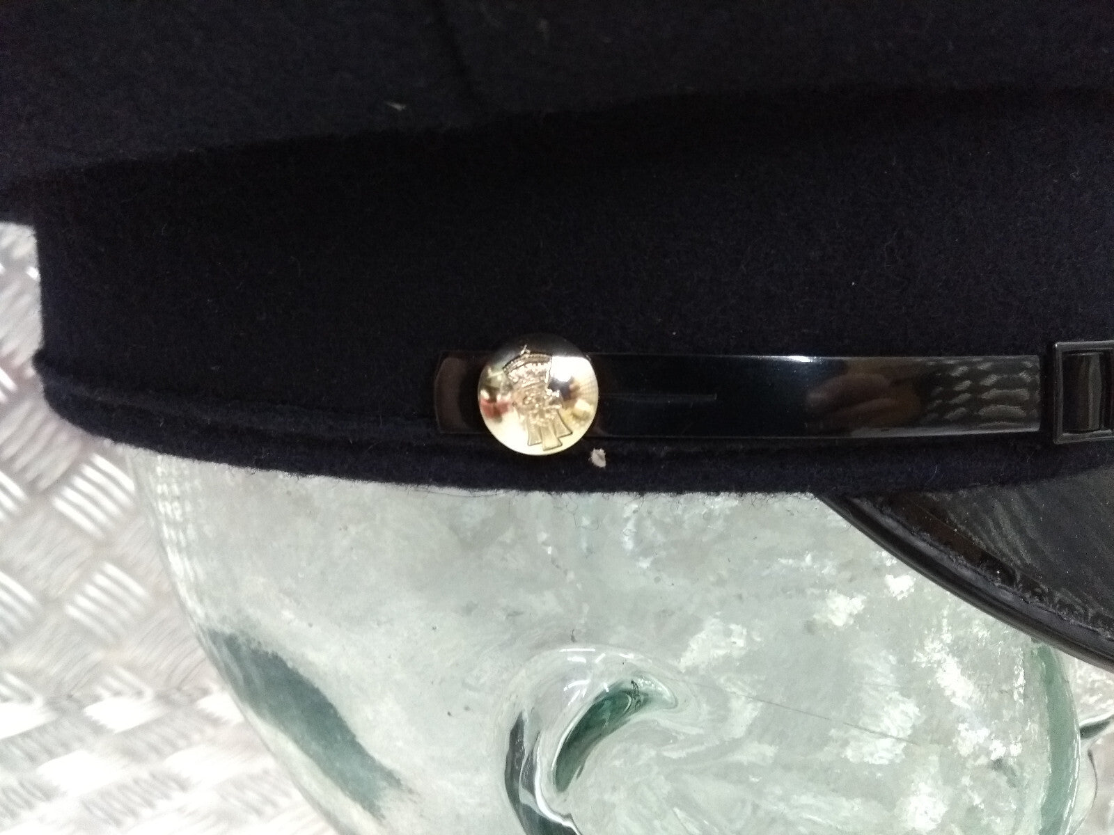 Yorkshire Regiment Dress Hat with Badge & Chinstrap, Genuine British Army