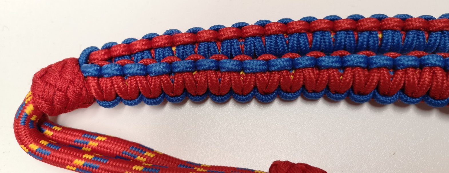 Blue Red Yellow Decorative Ceremonial 3 Knots Lanyard with Clip