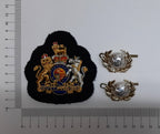 RM OFC Badges No1 W/O Wire Arm Patch & 1 Pair of Collar Dogs British Made R.M