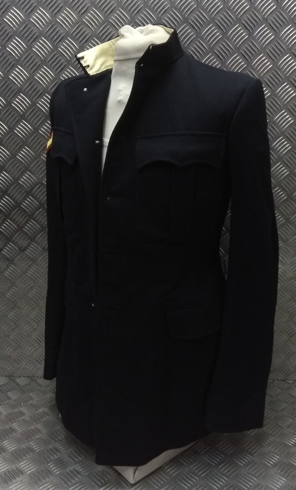 British Army Style Jacket No1 No Buttons With Patches Sz32