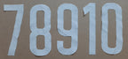 Genuine Vintage W German White Sports Sew on Numbers 1-14 1970`s- NEW