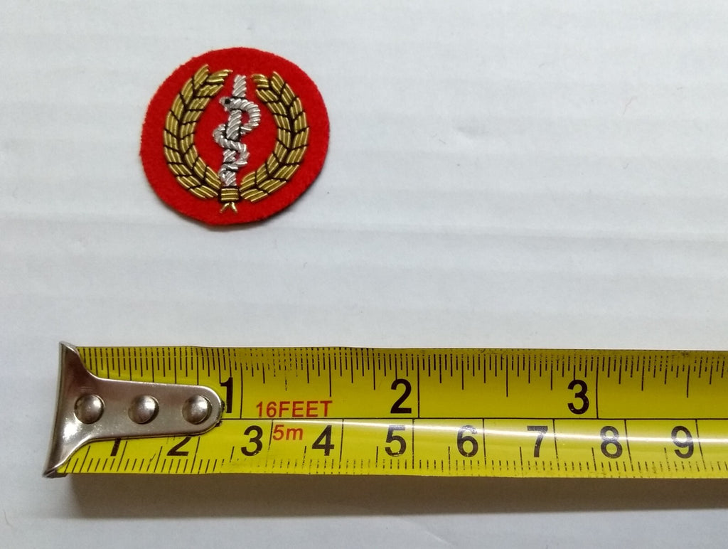 Mess Kit Badge Medical / Medic British Army Red Felt Hand Embroidered Arm Patch