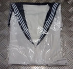 RN Middy Jumper Class 2 C II White British Sailors Uniform Top All Sizes - NEW