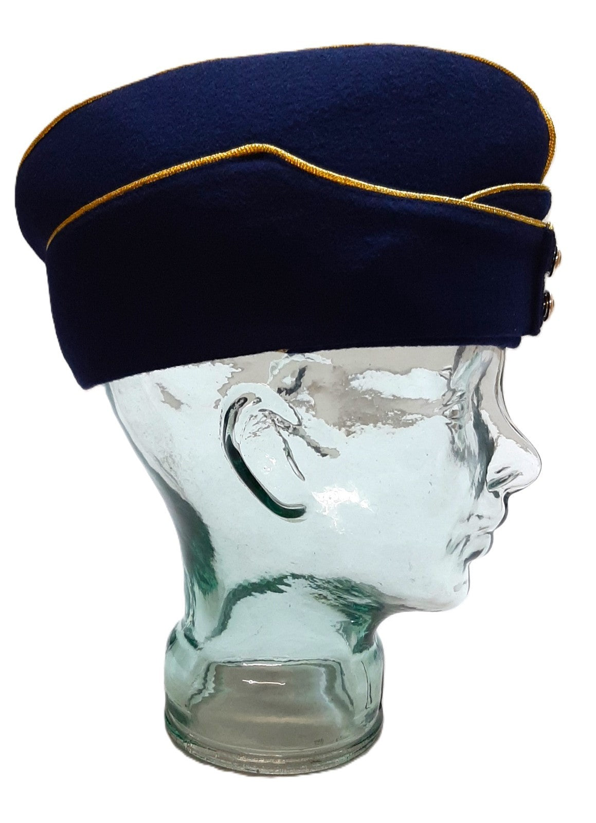 Staff Side Cap British Forage Hat With Buttons and Badge Size 55cm