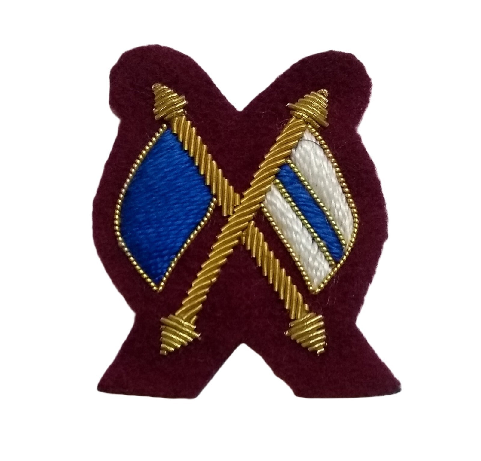 Mess Kit Badge Signaller Cherry British Army Hand Embroidered Insignia Arm Patch