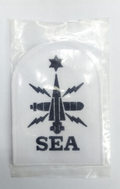 Royal Navy Warfare SEA Qualification Patch British Royal Navy Blue on White