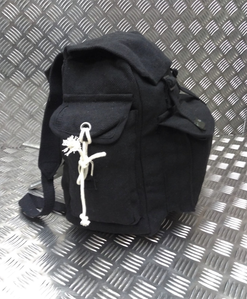 Military Style Vintage Canvas Web Rucksack Back Pack Festival Asst Colours
