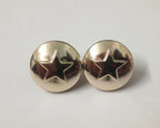 5 Point Star Insignia Buttons Made in the UK Loop Back Buttons 13mm V533 X6