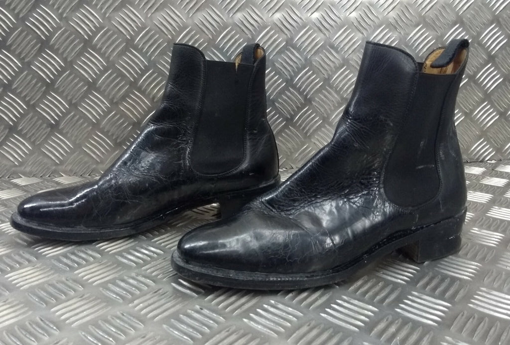 Genuine British Officers Chelsea Boots Black Leather Ceremonial Faulty